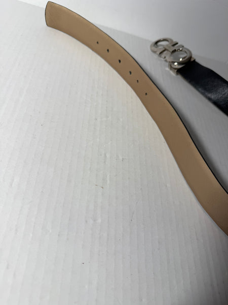 Ferragamo Leather Reversible Gancini Belt