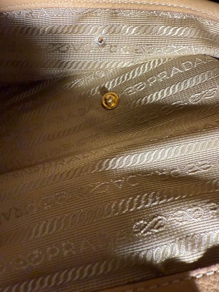 Prada Tote Large Shoulder Bag Vitello Phenix Beige
Leather