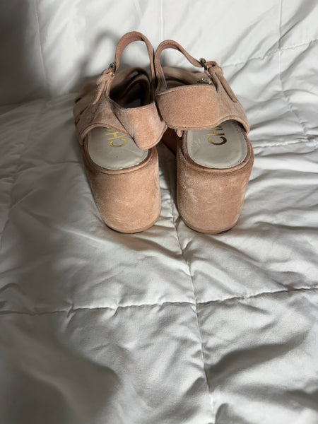 Chanel CC Logo Slingback Sandals Size: 39 / 9