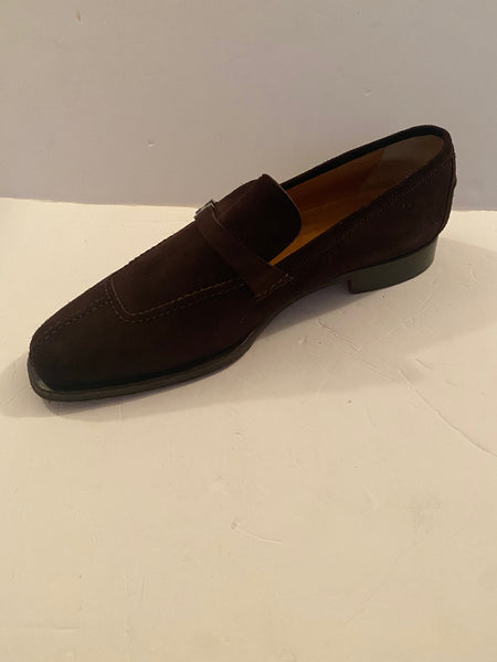 Hermes Men's Paris Loafers Suede in Brown Size 43 US 10