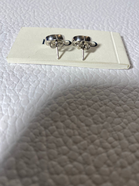 Gucci Silver interlocking G earrings