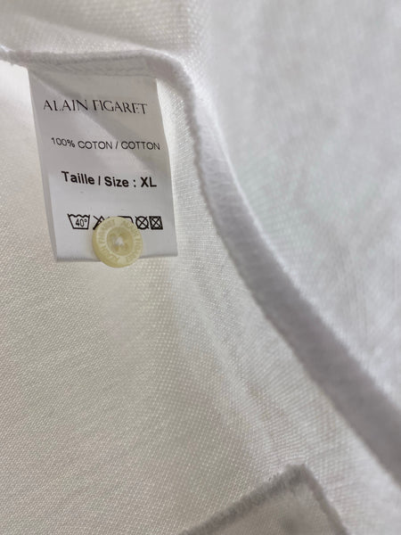 Alain Figaret White Logo Polo Size XL