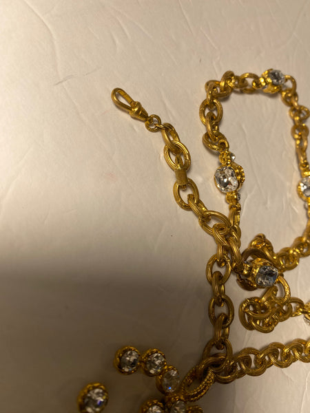 Chanel CC Drop Crystal Necklace