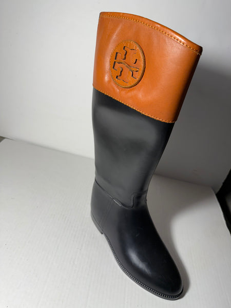 Tory Burch Boots Black&Brown Sz 8