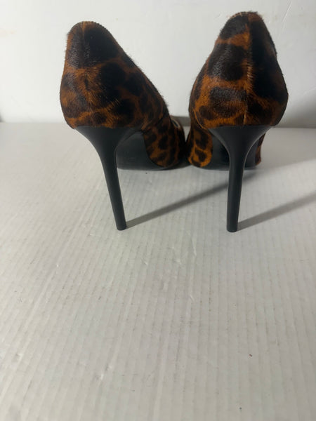 Saint Laurent Suede Animal Print Pumps Size: 40