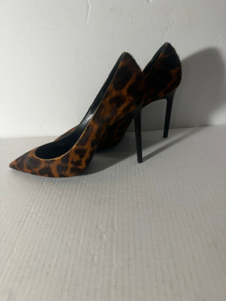 Saint Laurent Suede Animal Print Pumps Size: 40