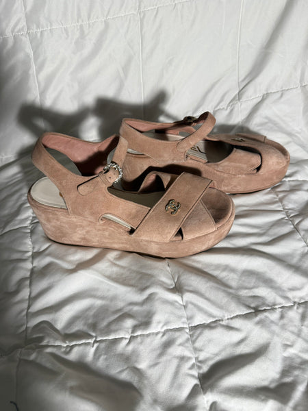 Chanel CC Logo Slingback Sandals Size: 39 / 9