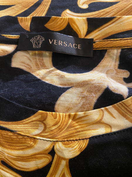 Versace Black & Gold Couture T-Shirt Size XL