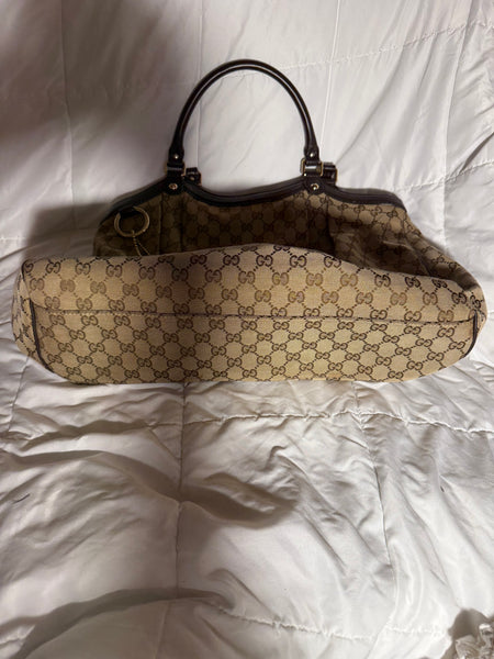 Gucci Brown Monogram Tote Bag