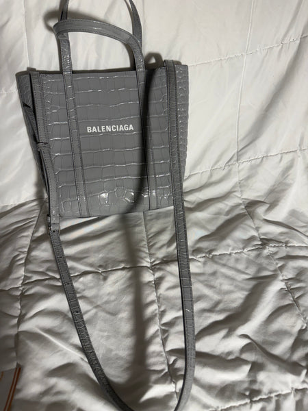 Balenciaga Classic Embossed Crocodile
Leather Handbag