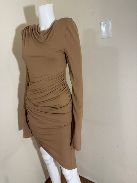 ALEXANDRE VAUTHIER Draped asymmetric jersey dress Size: 42