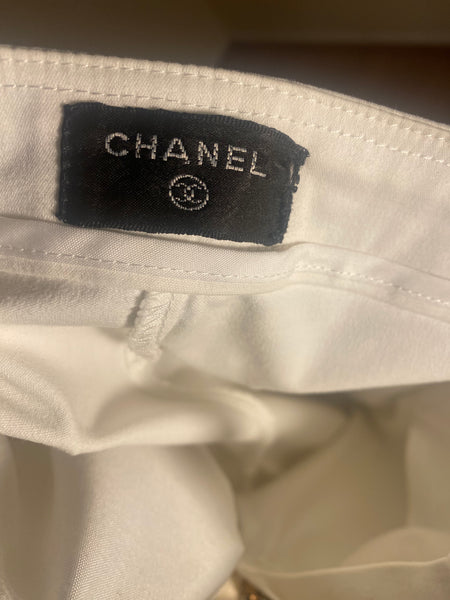 Chanel White High Waisted Pants Size: 6