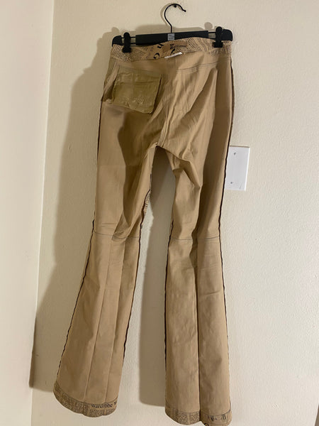 John Galliano Newspaper Trouser Beige Size 42 / 8