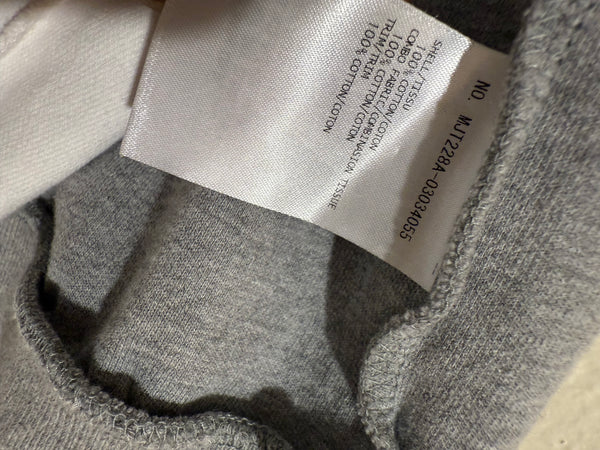 THOM BROWNE 4-Bar Striped Crewneck Cotton Sweatshirt Sz: 2