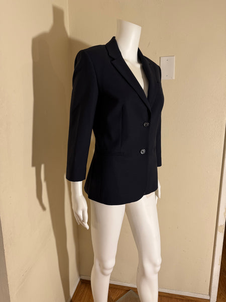 The Row Black 3/4 Sleeve Blazer Jacket Sz 6