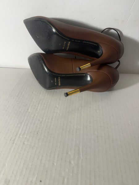Tom Ford Leather Pumps in Brown Size: 39/9