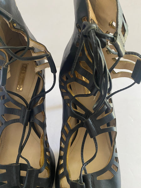 BCBG Black Strappy Sandals