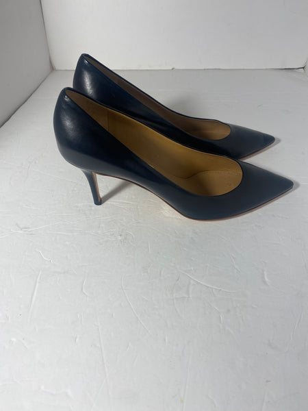 Salvatore Ferragamo Black Leather Point Toe Heel Pumps Size: 39.5