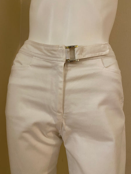 Chanel White High Waisted Pants Size: 6