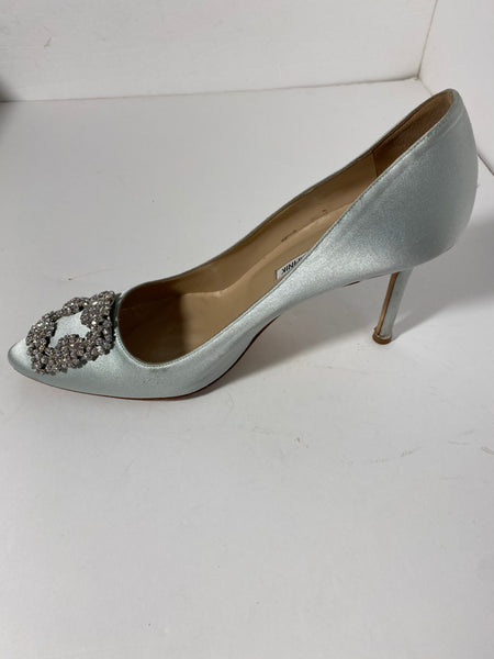 Manolo Blahnik Hangisi Satin Pumps