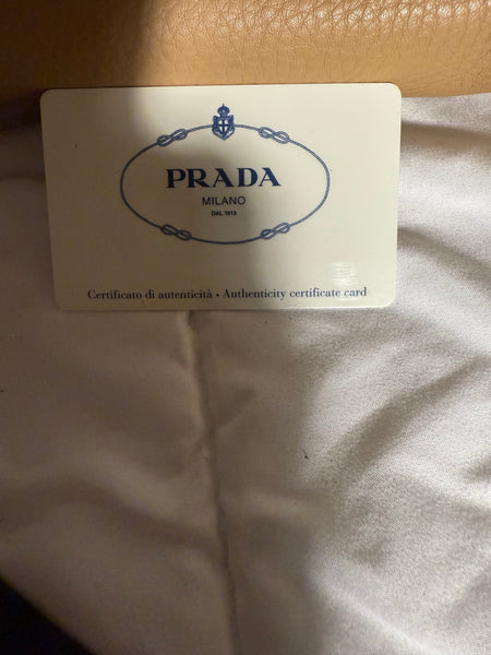 Prada Tote Large Shoulder Bag Vitello Phenix Beige
Leather