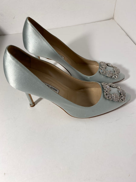 Manolo Blahnik Hangisi Satin Pumps