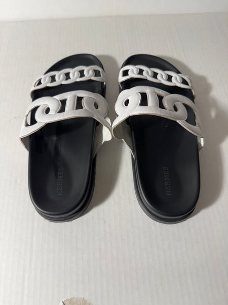 Hermès - Extra Sandal Leather White for Women Sz 38