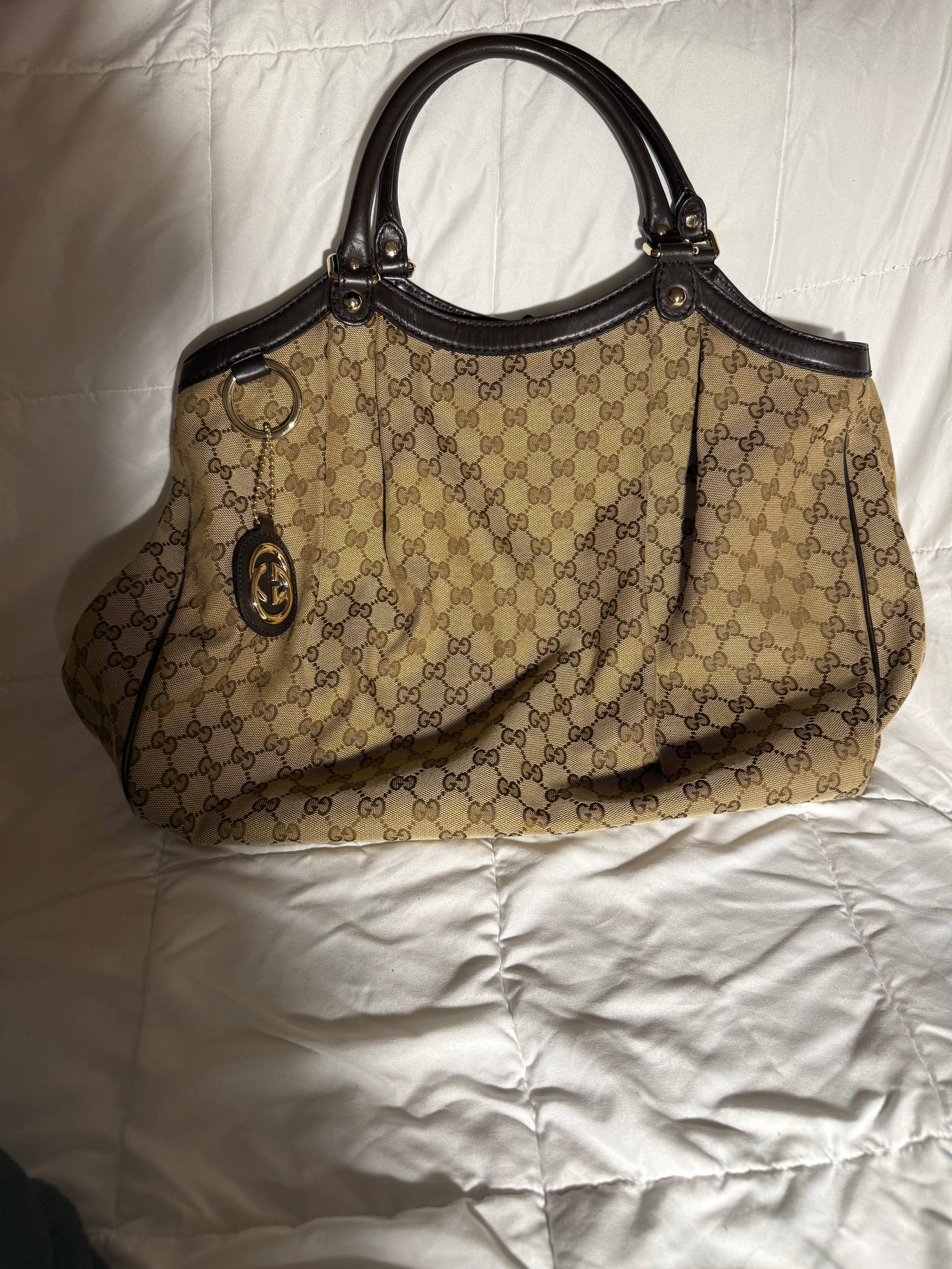 Gucci Brown Monogram Tote Bag