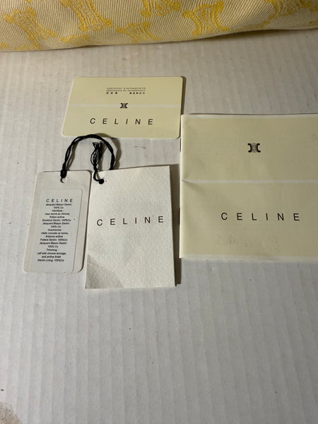 CELINE Vertical Square Cabas Tote Canvas with Leather Large Neutral