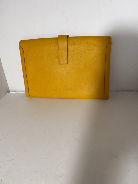 Yellow H Clutch Bag