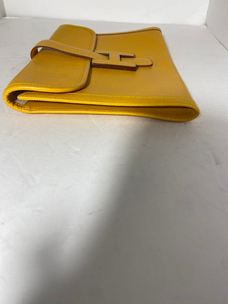 Yellow H Clutch Bag