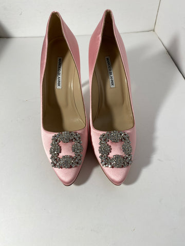 Manolo Blahnik Hangisi Satin Pumps