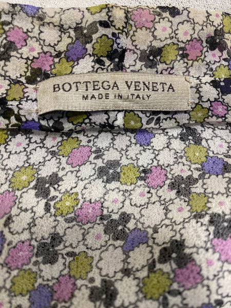 Bottega Veneta Floral Print Bow Blouse Sz: EUR 40 US 6