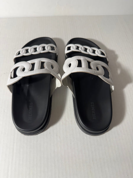 Hermès - Extra Sandal Leather White for Women Sz 38