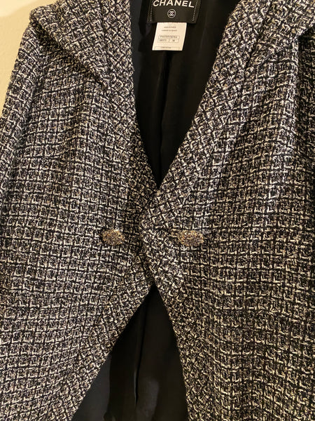 Chanel Tweed Cc Logo Button Jacket Blazer Fr 38 US 6