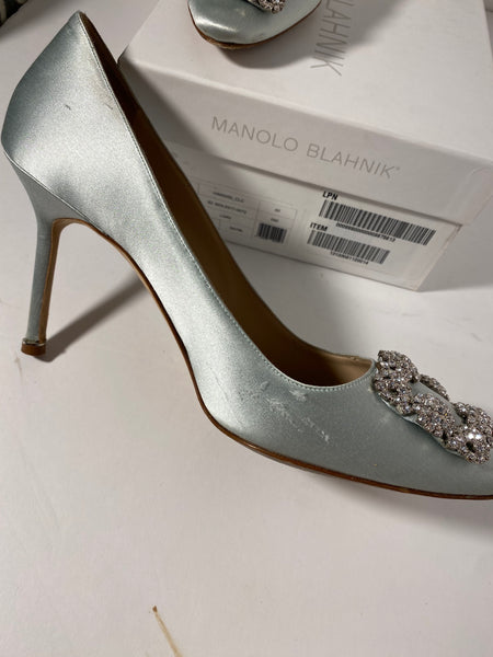 Manolo Blahnik Hangisi Satin Pumps