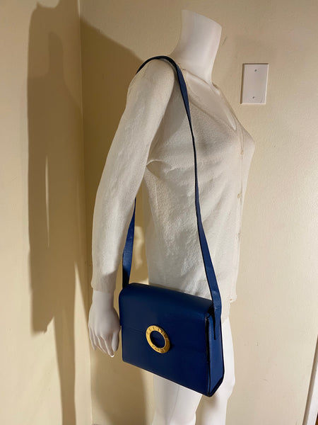 Celine Circle Logo Metal Leather 2ways Shoulder Crossbody Bag