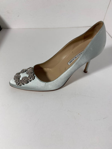 Manolo Blahnik Hangisi Satin Pumps