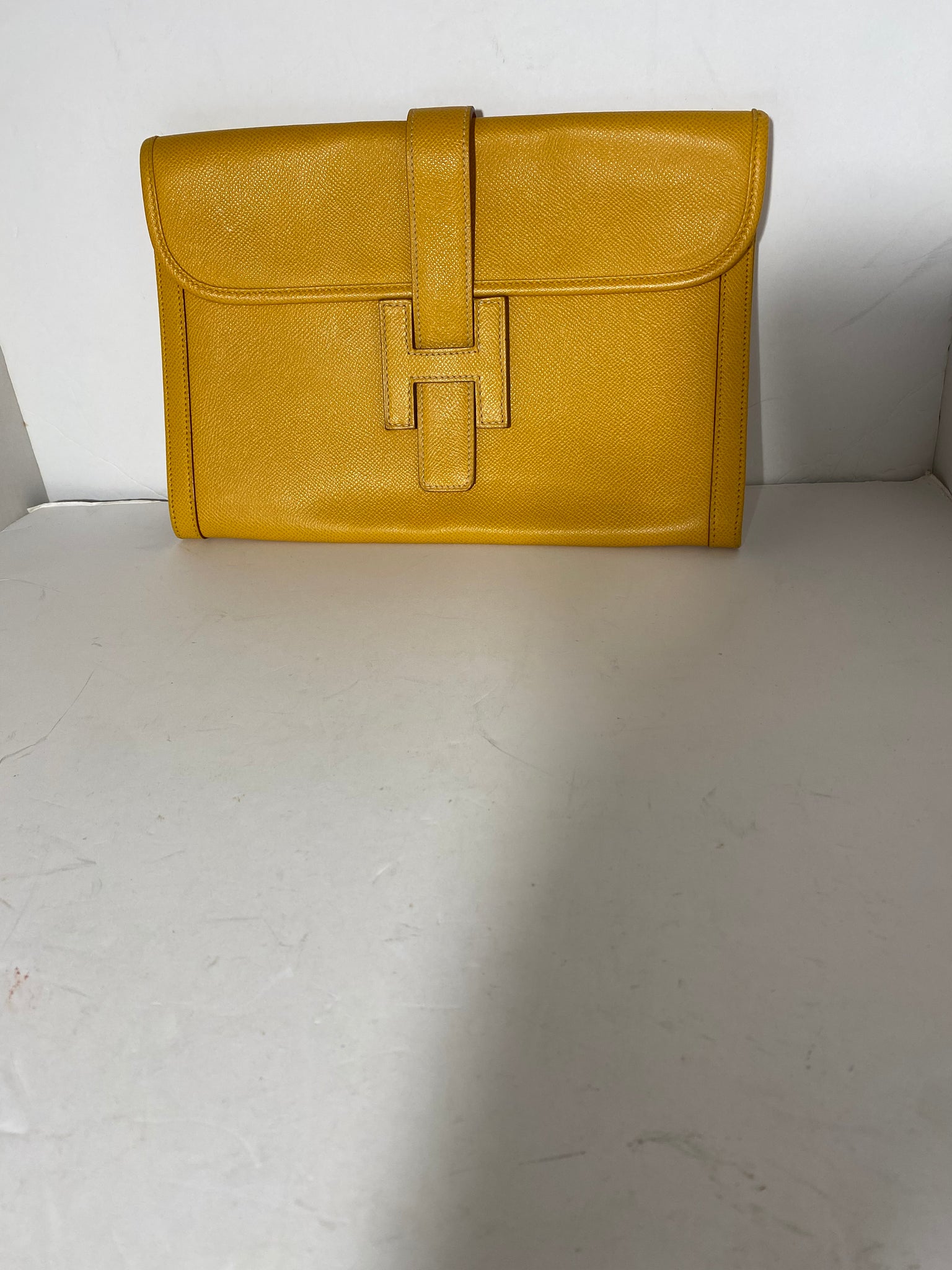 Yellow H Clutch Bag