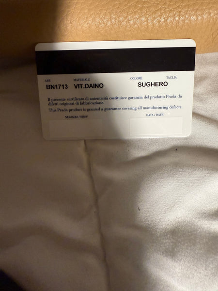 Prada Tote Large Shoulder Bag Vitello Phenix Beige
Leather