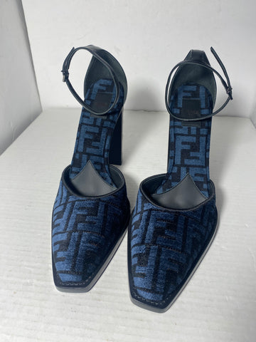 Fendi Jacquard Ankle-Strap Size 42