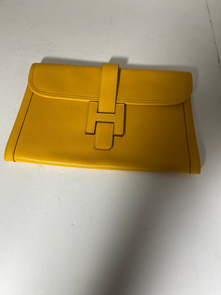 Yellow H Clutch Bag