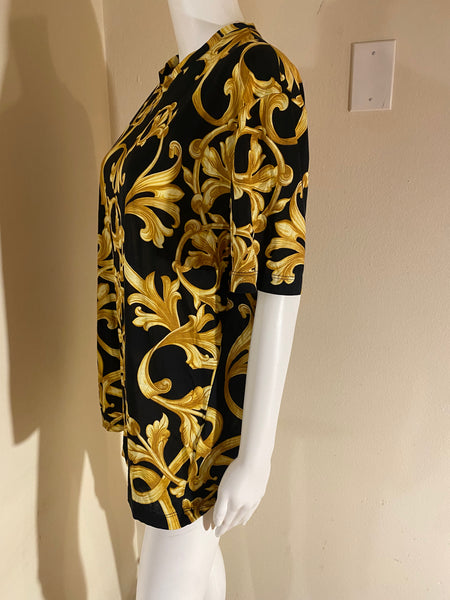 Versace Black & Gold Couture T-Shirt Size XL