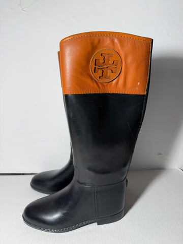 Tory Burch Boots Black&Brown Sz 8