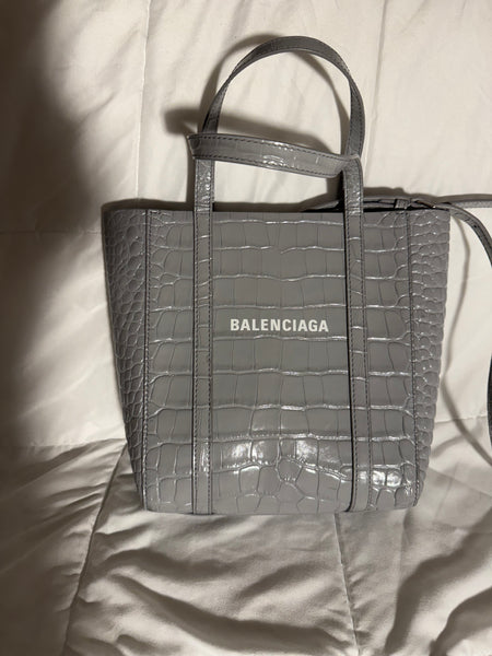 Balenciaga Classic Embossed Crocodile
Leather Handbag