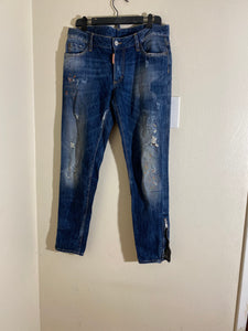 DSquared2 Women Blue Denim Pants Sz: 44