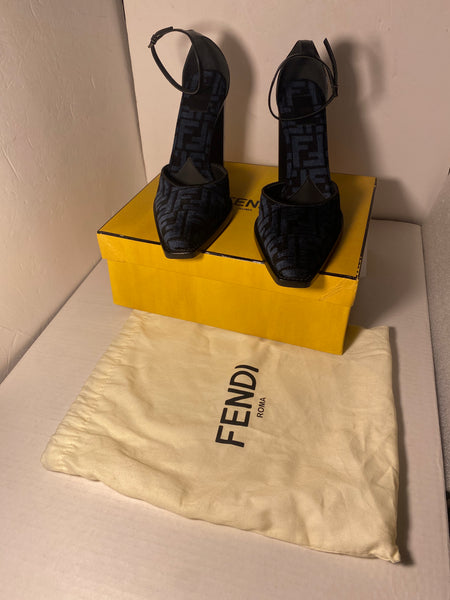 Fendi Jacquard Ankle-Strap Size 42