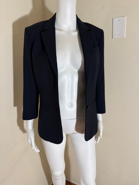 The Row Black 3/4 Sleeve Blazer Jacket Sz 6