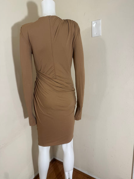 ALEXANDRE VAUTHIER Draped asymmetric jersey dress Size: 42