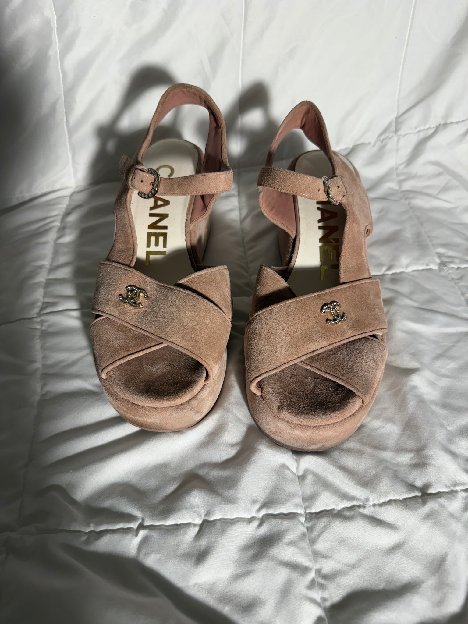 Chanel CC Logo Slingback Sandals Size: 39 / 9
